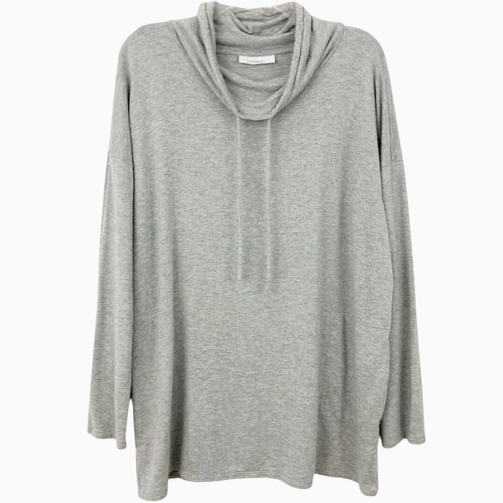 J.Jill Pure‎ Jill Grey Eco Terry Cowl Neck Tunic Hoodie XS